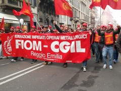 Sciopero Fiom con manifestazione a Milano